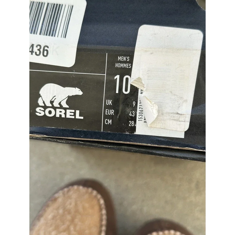 SOREL Dude Moc Mens Slippers Shoes in Elk Size 10